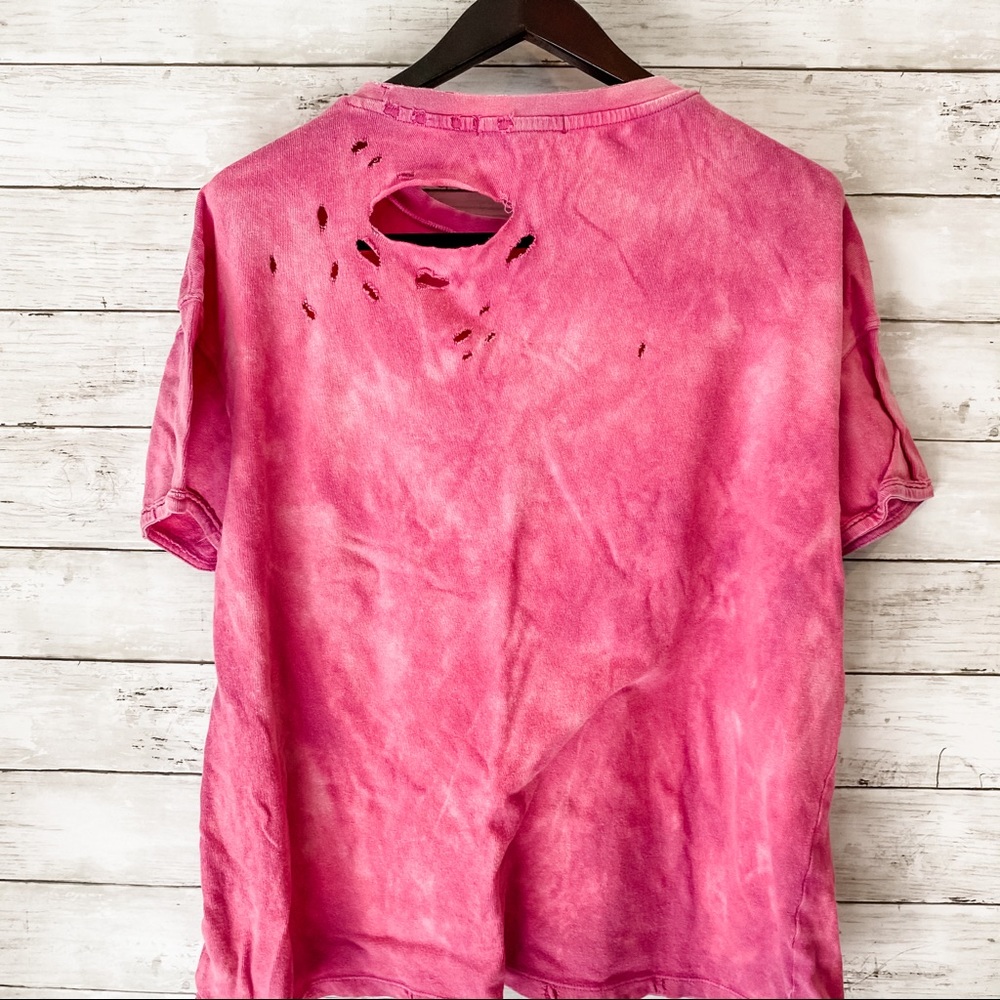 Handmade Tie Dye Distressed Free People Tee - Picture 7 of 8